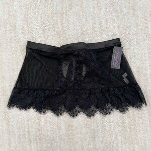 NWT Amazon Oh La La Cheri Sheer Black Lace Skirt 1X